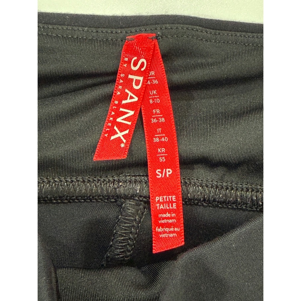 Spanx Leggings Black Ponte Perfect Ankle Pants Womens Size Small Petite (222) - Picture 2 of 8